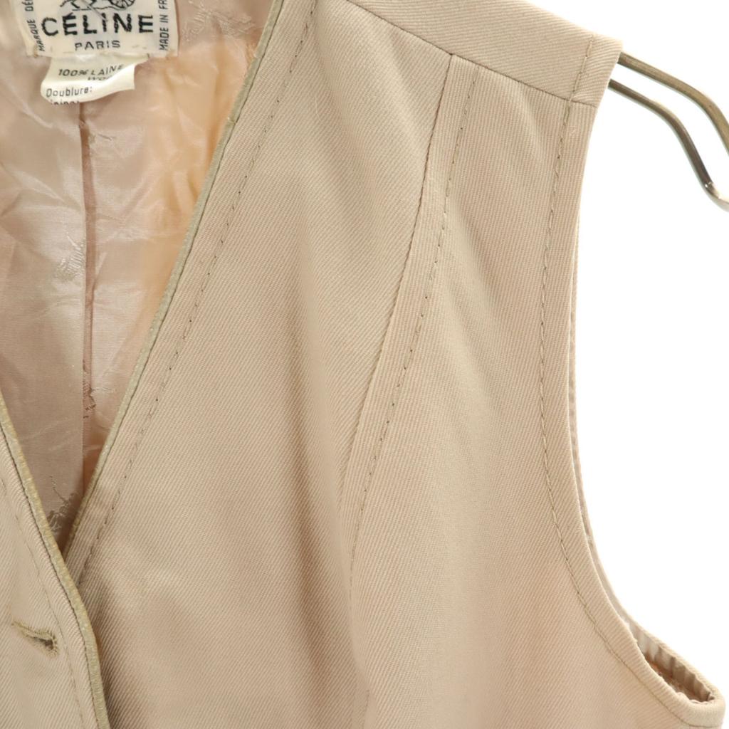 Celine 80s French Gold Buttons Best Beige Women Used