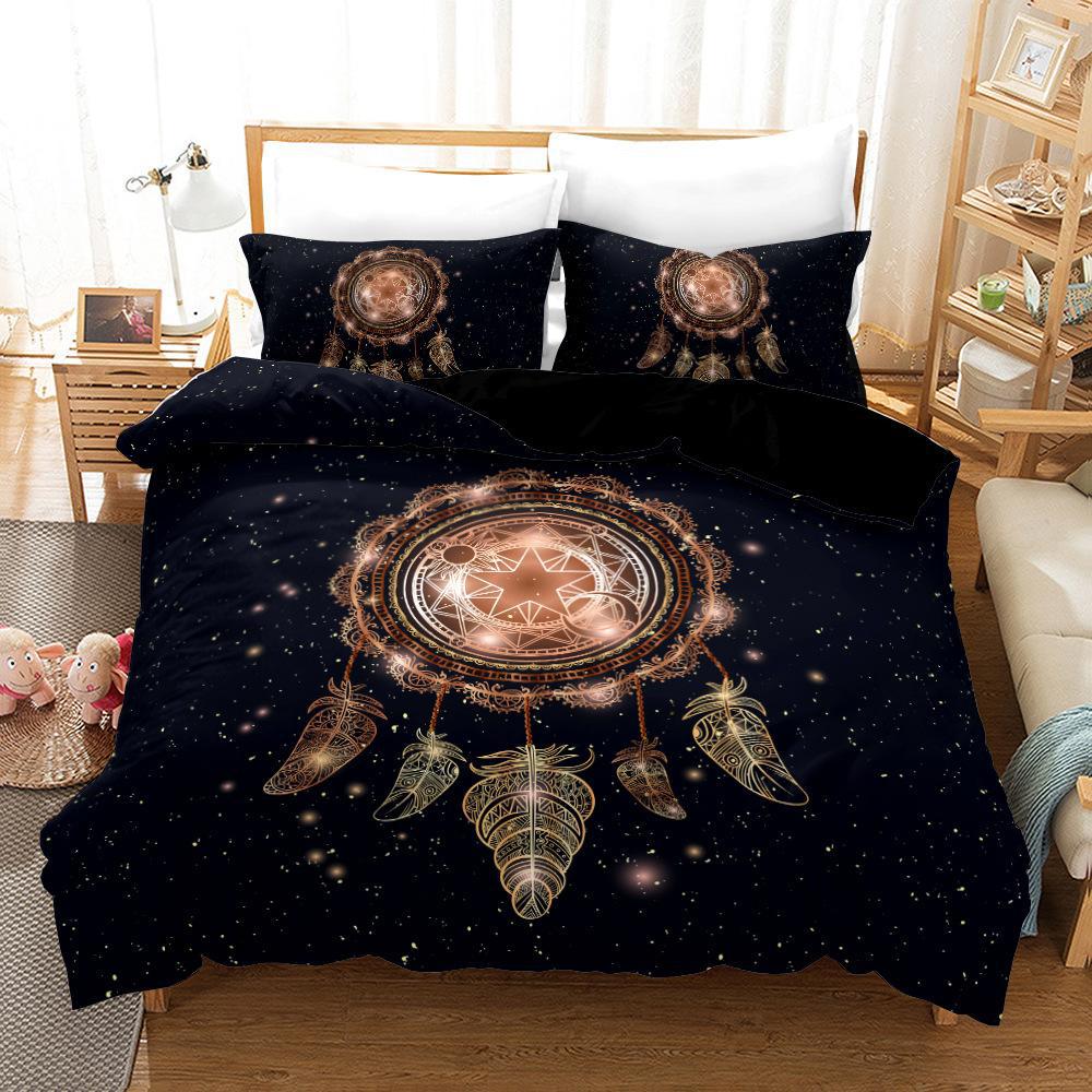 Bedding Three-Piece Custom Digital Printing Home Textile Quilt Cover Bed Sheet Source