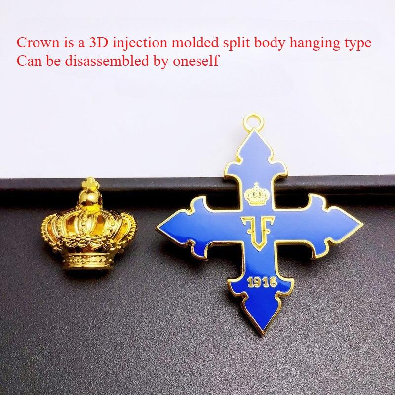 Insignă Crucea Michel Română Nivelul 2, Insignă Albastră, Insignă Comemorativă Străină, Cadouri Colectate, Colier, Cadou de Crăciun, Umpluturi pentru ciorap