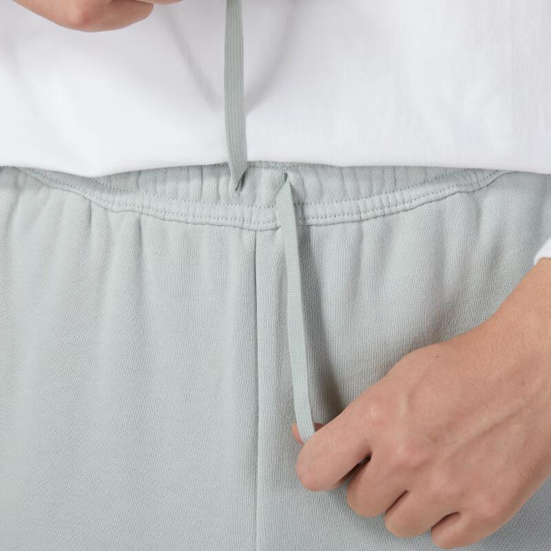 Adidas Jednobarevné ležérní pletené sportovní kalhoty s manžetou Pánské kalhoty Šedozelené IQ3413