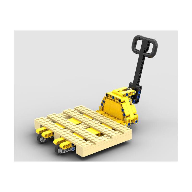 Land Cow Forklift Building Block Model Transporter Truck Assembly Toy Compatible Small Particle Set