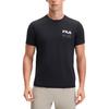 Fila Fitness Fashion Comfortable Simple Knitted Short Sleeve Sun Protection Breathable Crew Neck T-Shirt Men Tops Deep-Black A11M521106F-BK