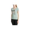 Emporio Armani EA7 Round Neck Letter Print Short Sleeve T-Shirt Women tops Green 7W000182-AF10373-U9024