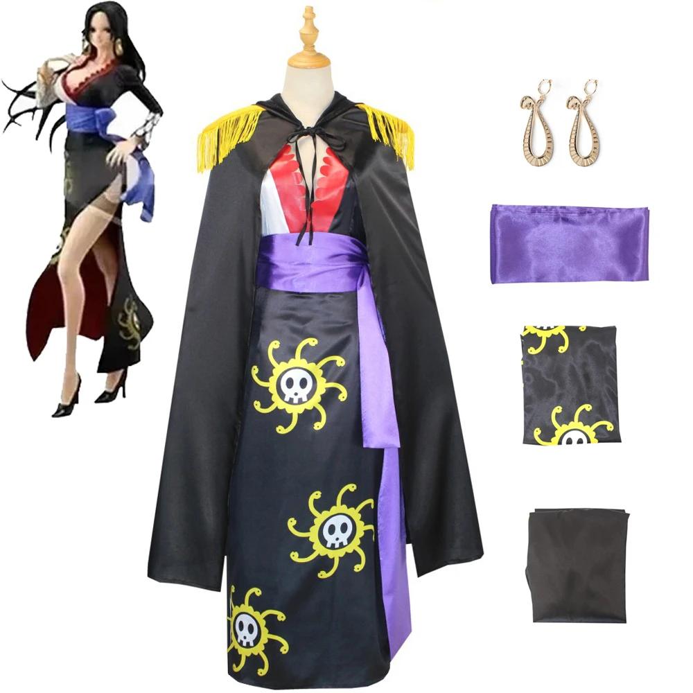 Anime Boa Hancock Cosplay avec cape Boa robe Costume marin Costume Boa Hancock Cosplay Costume taille personnalisée robe no
