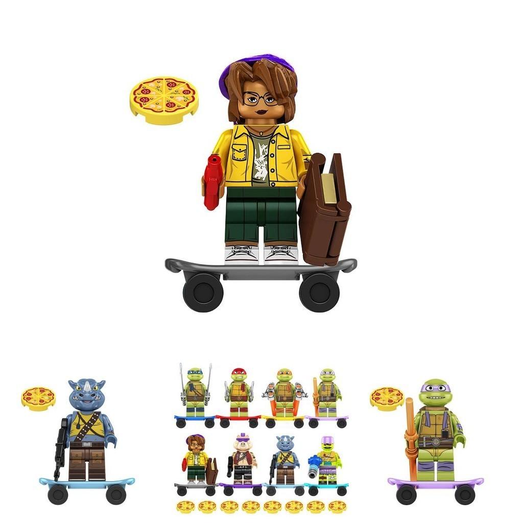 Children's Toy Kf6196 Ninja Turtle Da Vinci Building Blocks Abs Plastic Non-electric Diy