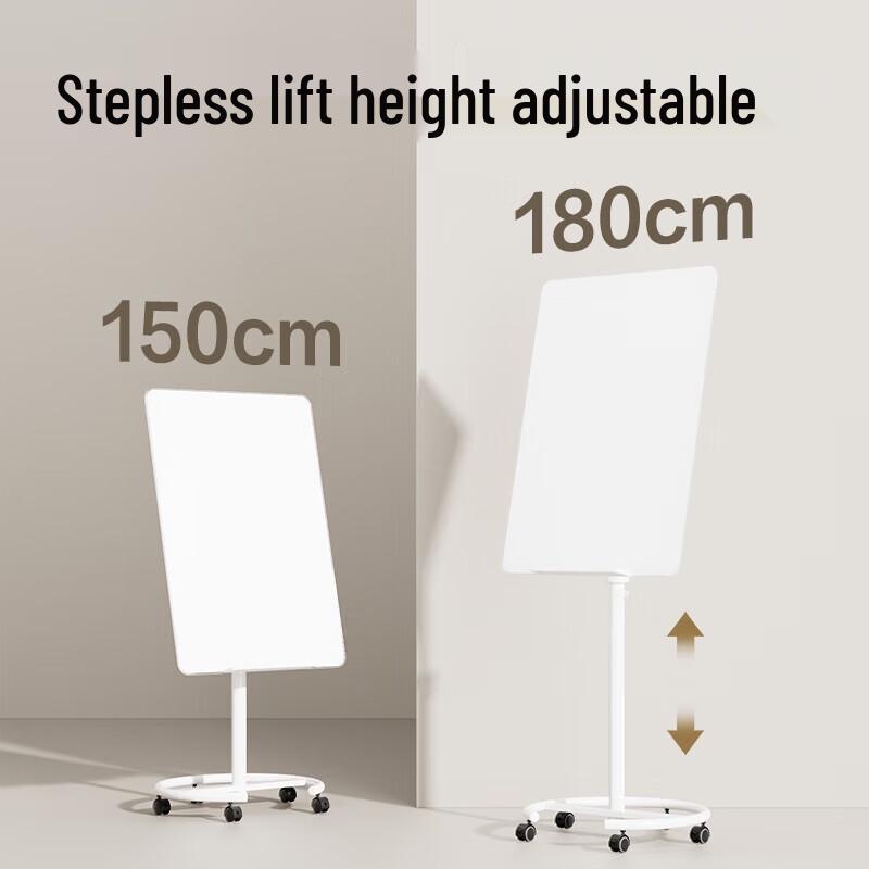 Deli 70x100cm Tempered Glass Whiteboard with Adjustable Stand