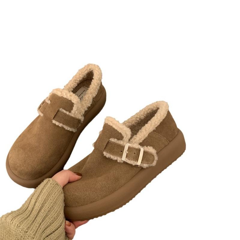 Thick-soled Fleece Shoes, Autumn and Winter Shoes, Warm Snow Boots, Cotton Shoes, Women's Shoes