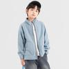 Dodoja Boys' Color-Block Stand Collar Fleece Cardigan
