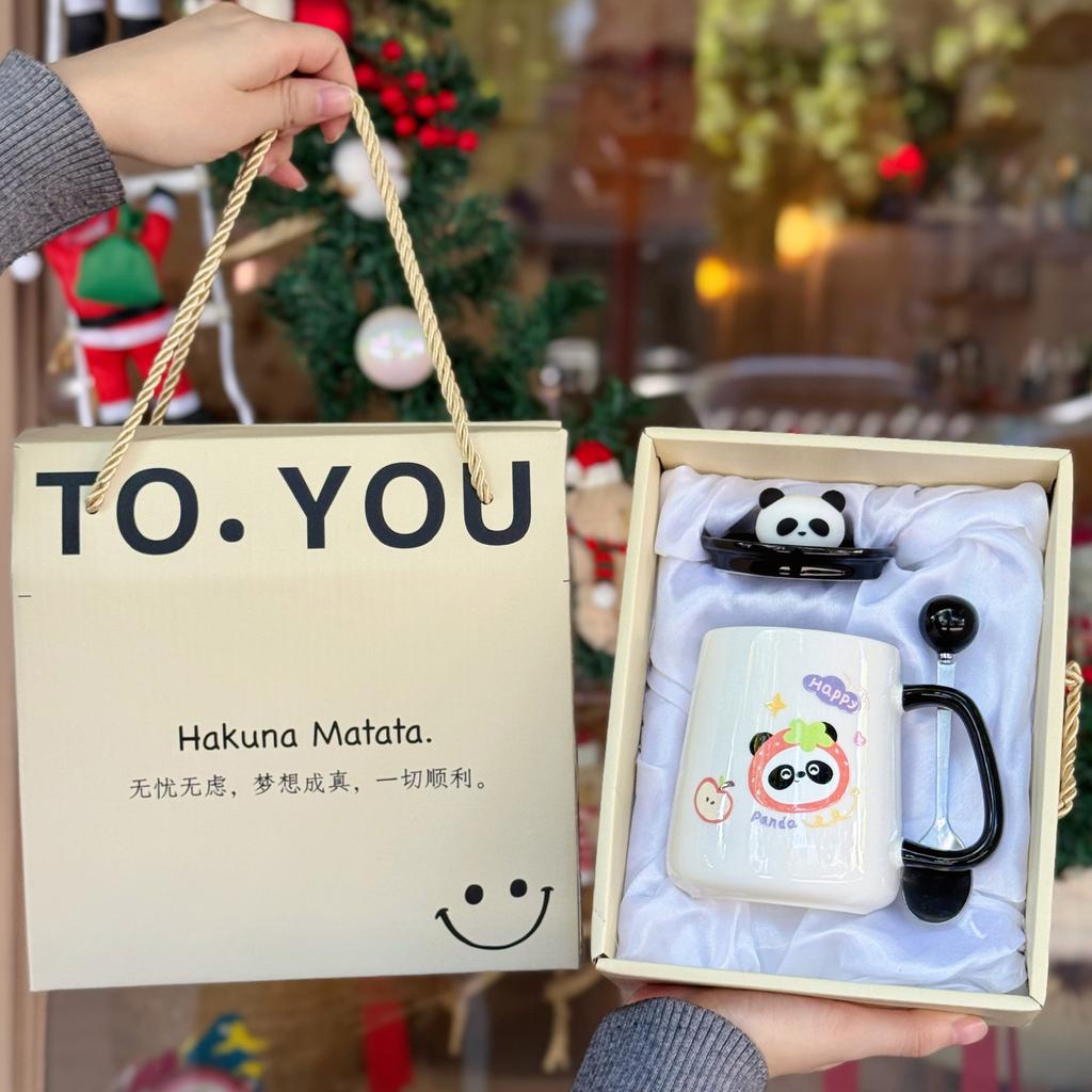 Weihnachtsgeschenk Mädchen Keramiktasse süße Tasse Souvenir praktisch Kinder neue Wassertasse 2025 Jungen