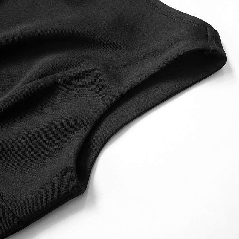 Kvinners Sommer Ensfarge Uformell Ermeløs Halter Slim Kort Kjole