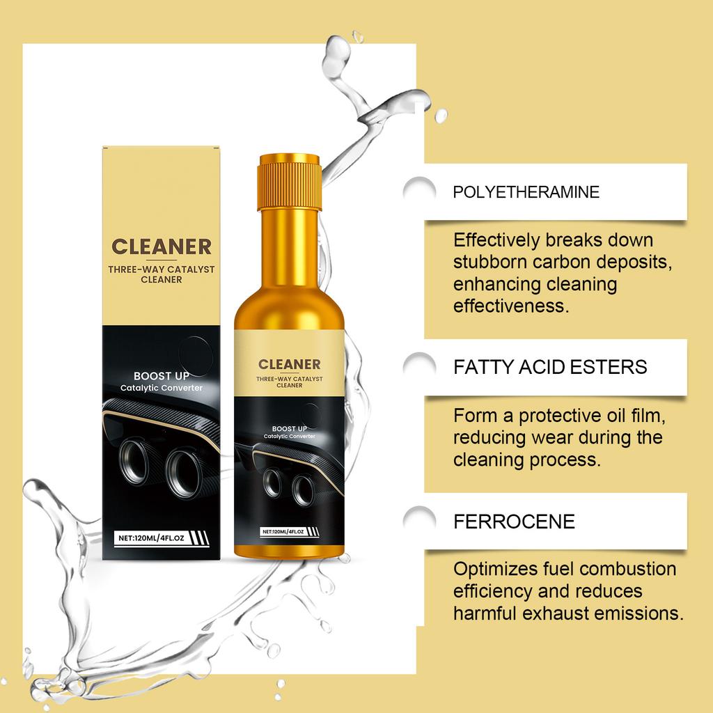 Car Cleaner Carbon Deposit Removal Fuel Efficiency Support Gasoline Vehicle Care 120ml