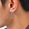 Vnox Stainless Steel Geometric Cross Earrings for Women Men, Gothic Punk Huggie Hoop Jewelry Gifts, Fashion Dangle Earrings