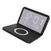 Wireless Charging Clock with Pad Calendar Temperature 15W Foldable LED Mirror Electronic for Nightstand