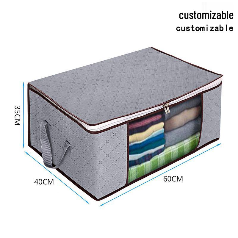 Velkokapacitní netkaná taška na uložení přikrývek a koš na organizaci oblečení