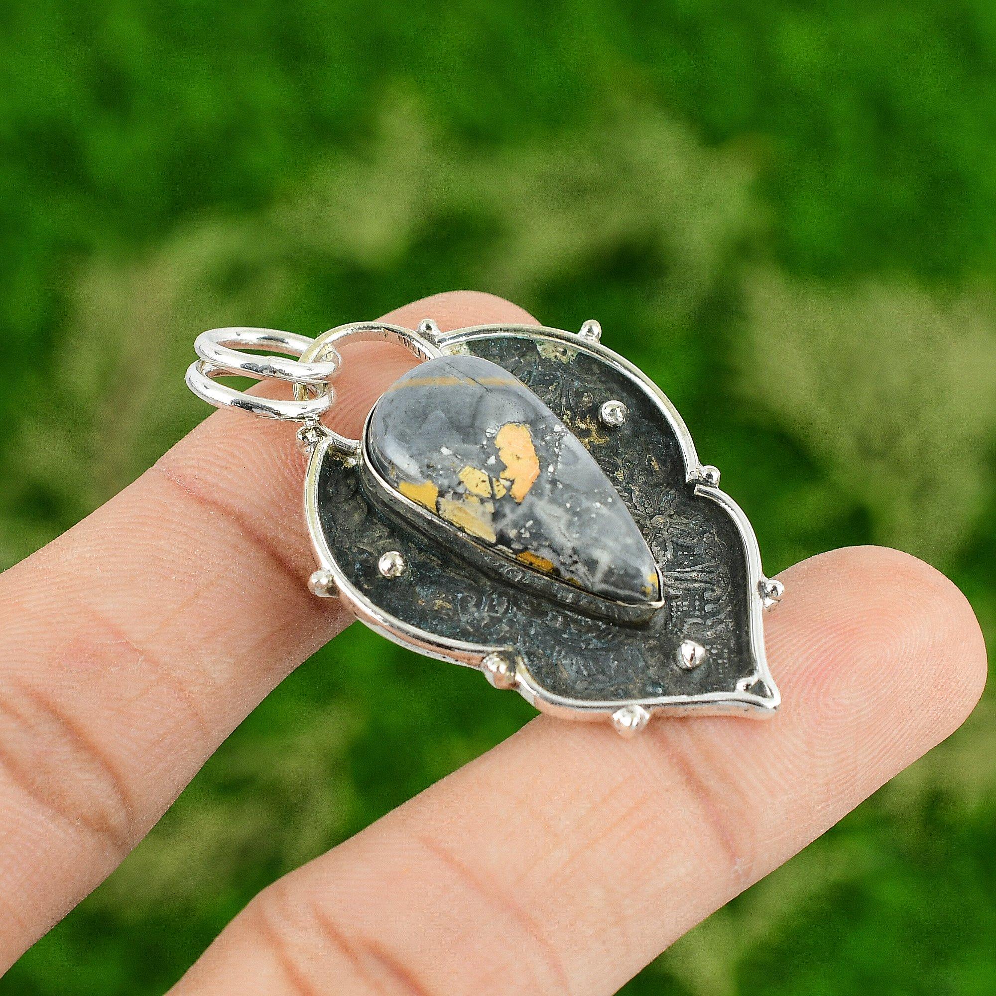 

Кулон из камня Малигано Яшма, кулон из серебра 925 пробы, украшения ручной работы, кулон с камнем-талисманом, подарки для помолвки