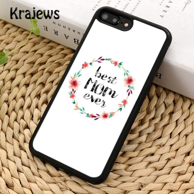 Krajews Best Mom ever In The World Phone Case Cover For iPhone 14 6s 7 8 plus X XR XS 11 12 13 pro max Samsung S21 S22ultra Plus