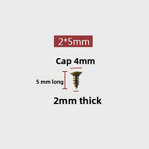 

100 саморезов по дереву с крестообразным шлицем, потайной головкой и плоской головкой M2 * 5 зелёный