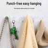 Clear No-Drill Adhesive Hooks: Strong, Traceless, Creative Wall Hooks for Kitchen & Bathroom