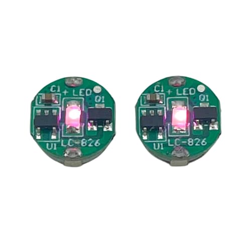 VERUNIS Small Wireless LED Light with Magnetic Switch, No Wiring Required, for Plastic Model Kits, Gundam Model Kits, and Figures, Purple, Set of 2