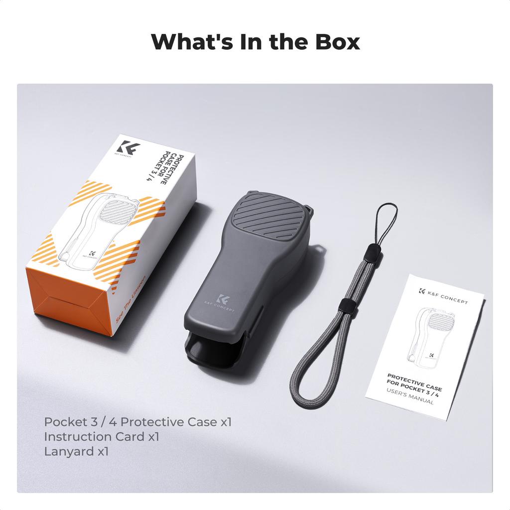 K&F CONCEPT Expansion Accessories for DJI Osmo Pocket 4/Pocket 3 Camera Screen Protector/Light/Case/Cage/Bag/Mount/Box Optional