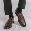 Pánské Oxfordky Brogues Derbys Hnědé Formální Business Černé Lakované Boty Smokingové Svatba Nadměrná Velikost