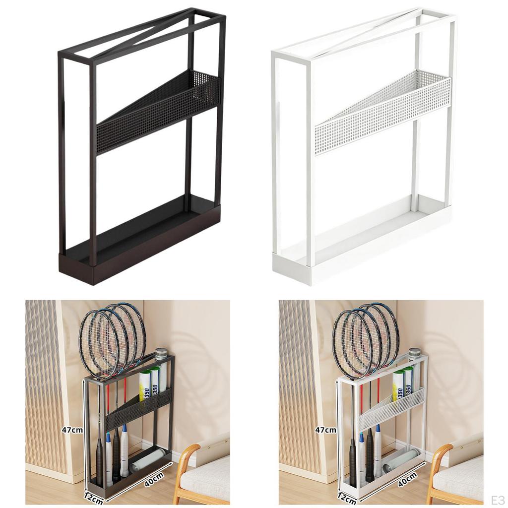 Badminton Racket Holder Tennis Stand Display Easy To Install Multipurpose Organizer Sturdy