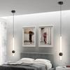 Modern Pendant Lights for Living Room Bedroom Shop Hanging Lamps Fixture Luminaire Glass Rod Long Lighting Black Gold Decoration