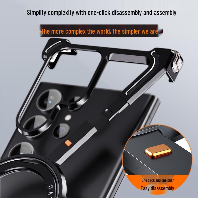 Ultra-thin ZShell Magnetic Stand Case for Samsung S24 Ultra - Metal Borderless Design