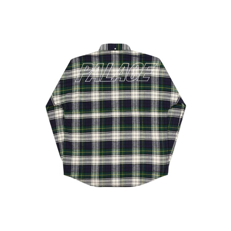 Palace Plaid Long Sleeve Shirt Unisex shirts Green PAL-FW20-385