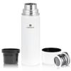 SANTECO Vacuum Insulated Water 1 with 1000ml Stainless Steel Large Keeps Hot or Compatible with Sports White Bottle, Liter, Cup, Thermos, 2-Cup Type,