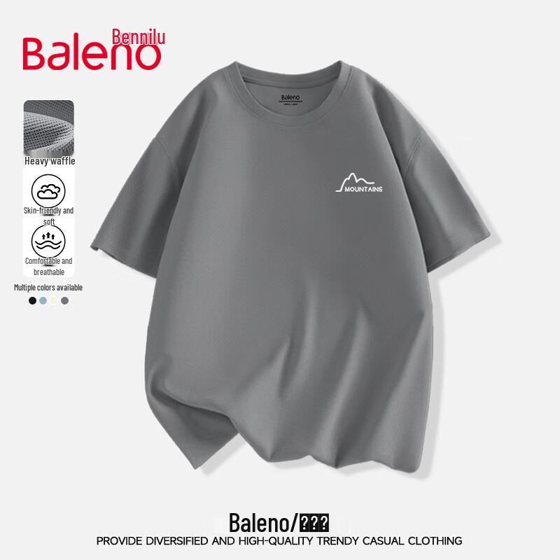 Baleno Men's American Style Waffle Knit Short Sleeve T-Shirt