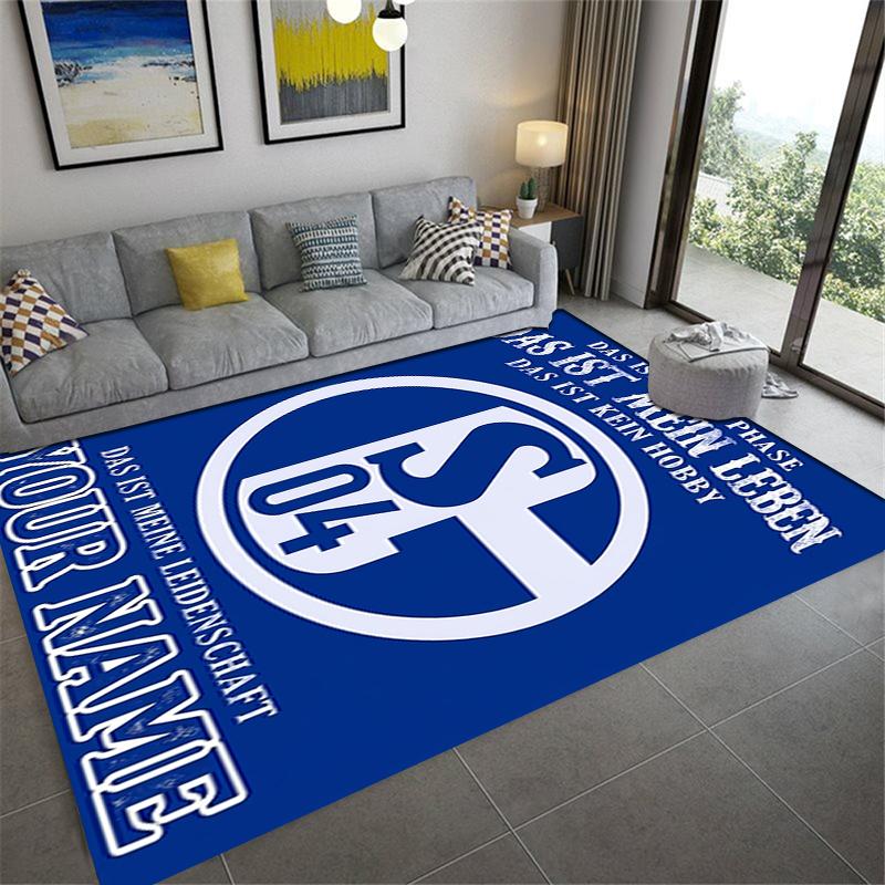 Custom Name FC Schalke 04(1) Carpet Rug for Living Room Bedroom Home Sofa Decoration,Kids play Non-slip Floor Mat