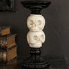 Driedimensionale Schedel Decoratie Halloween Kandelaars Houder Decoratie, Gotische Raaf Kandelaars Houder, Mat Zwart Spookachtige Taper Stand voor Tafelblad