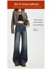 Women's Stretchy Fleece-Lined Retro Flare Jeans - Warm, Loose, Slimming, Versatile for Autumn & Winter.