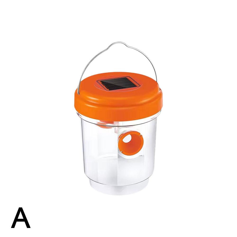 Solar Powered Wasp Trap Yellow Jacket Trap With UV LED Light Hanging Outdoor Reusable Insect Catcher For Hornets Flies
