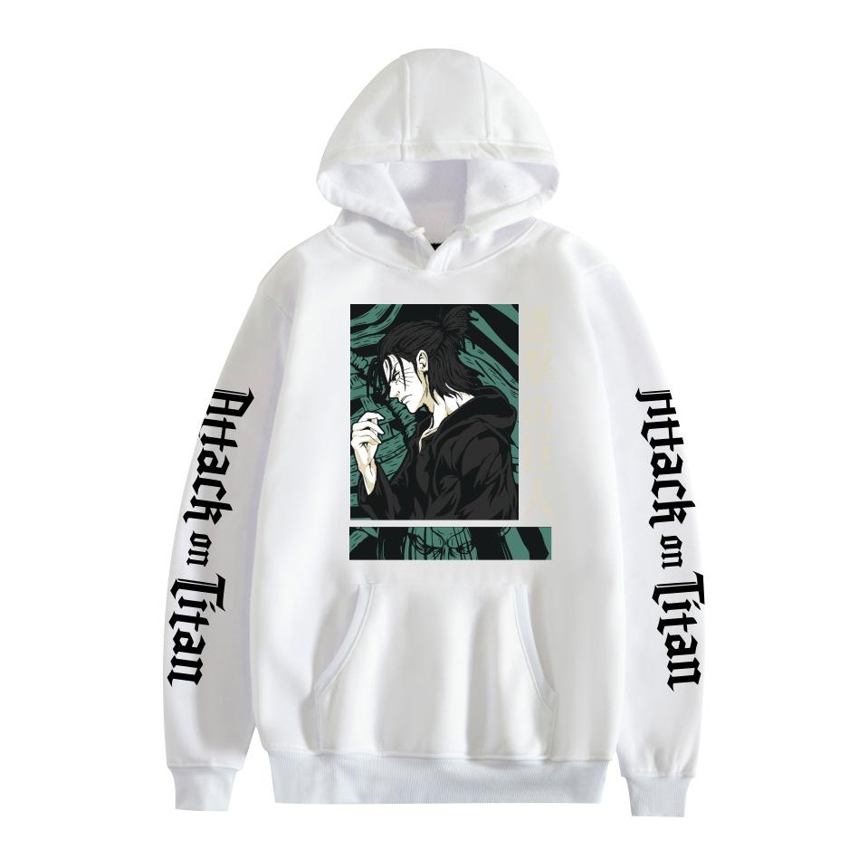 Mens Womens Hoodie Attack On Titan Hoodies Streetwear Casual Cartoon Printed Hooded Pullover Sweatshirts