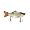 Fishing Lure 5 Segments Crank 3D Eyes Fish Shape Tackle Hook 10cm/17g 1pc