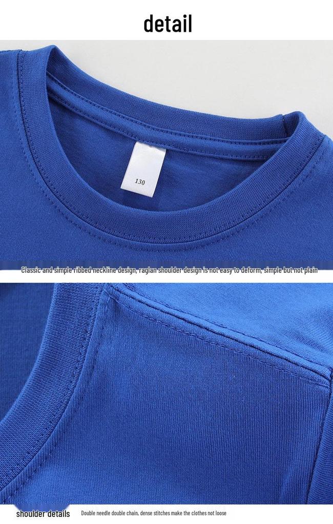 Children's Cotton Short-Sleeve Summer T-Shirt with Printed Design - Ideal for Activities and Class Uniforms