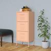 Vidaxl Cabinet, Pink, 42.5X35X101.5 Cm, Steel