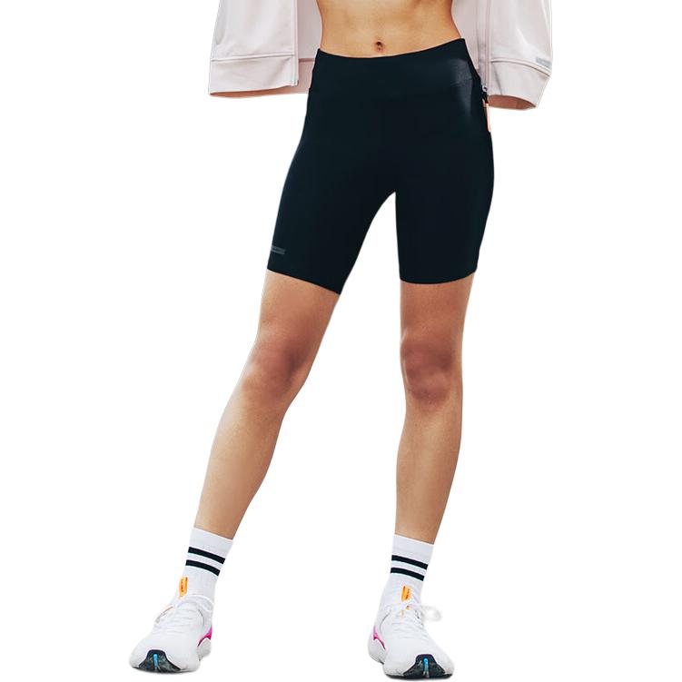 

DECATHLON Elastic Mid-Rise Slim Breathable Cropped Hip Lift Sports Shorts Women s Black XS чёрный
