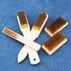Copper Wire Brush with Wooden Handle for Fine Derusting, Deburring, Polishing, and Grinding