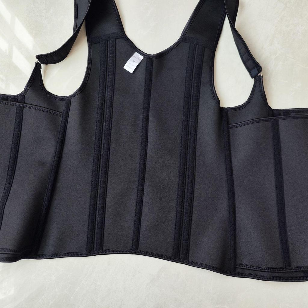 High Elastic Mesh Waistband Posture Corrector with 15 Bones and Zipper Hook Eye Closure – Tummy Control and Body Shaping Waist Cincher Vest