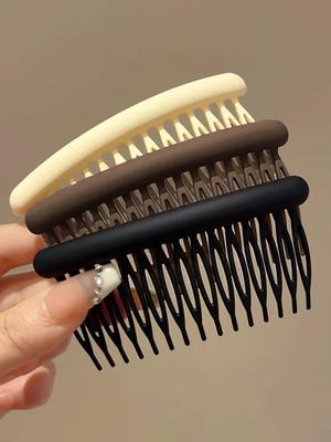 Francouzské hřebeny do vlasů 3 barvy každý Zakřivené otočné hřebeny Dekorativní, Silně držící sponky do vlasů Drdol Chignon, Dámské vlasové doplňky