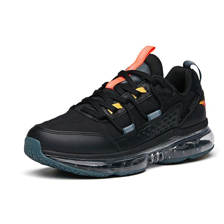 Anta Full Palm Air Cushion Sports Shock Absorption Lightweight Wear-Resistant Non-Slip Low-Top Running Shoes Men sneaker Black 912145501-4