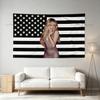 S-Sabrina-Carpenter American Flag Banner Tapestry Wall Art Decor Aesthetic Bedroom Dorm Wall Hang Background Cloth Festival Gift