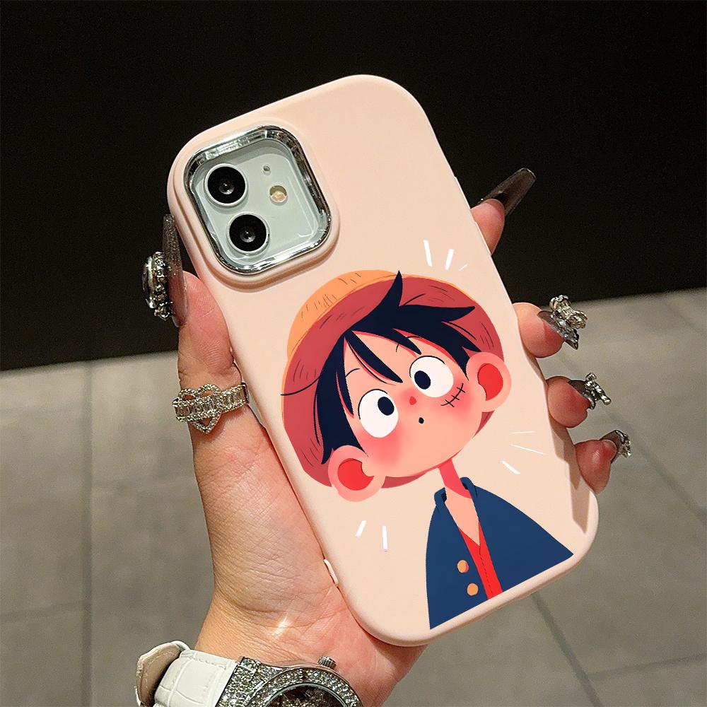 Jednolity kolor Srebrny obiektyw krawędziowy Miękki płynny silikonowy odporny na wstrząsy etui na telefon iPhone Samsung Huawei Honor Xiaomi Redmi OPPO Realme Vivo Infinix Tecno