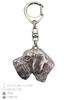 German Wirehaired Pointer - Silver-plated Key Ring with a Dog In a Gift Box, Handbag Decoration, Backpack Pendant by Art-Dog Brand