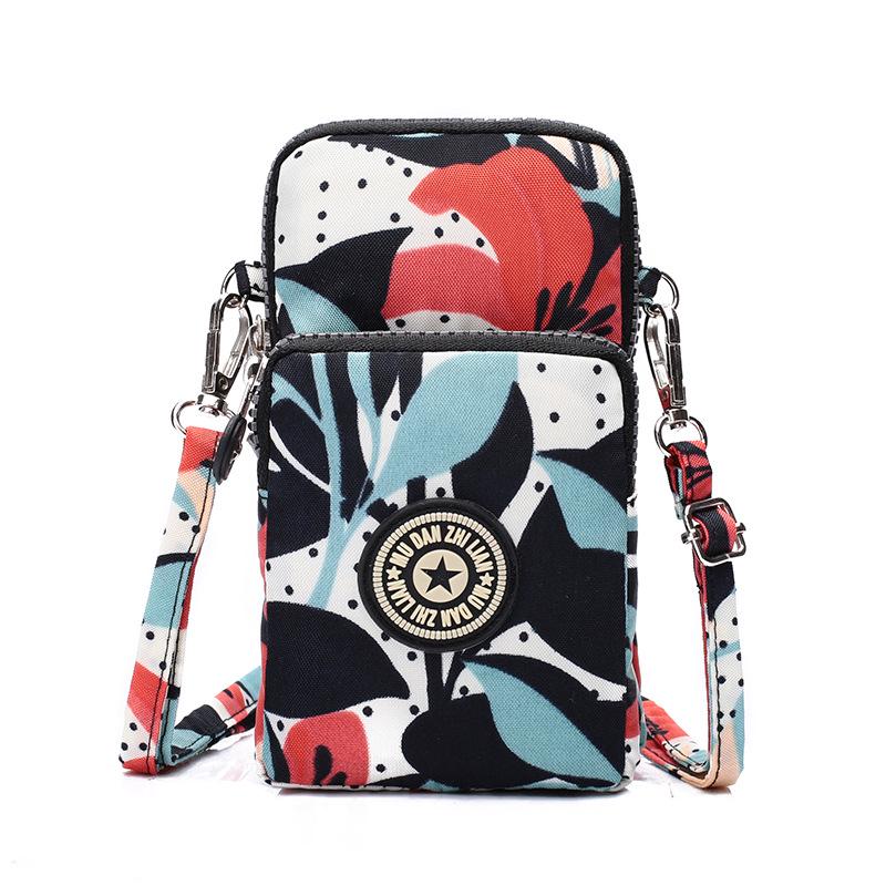 Korean Style Crossbody Phone Bag: Women's Cloth Pouch with Neck Strap, Sports Armband, and Wrist Coin Purse