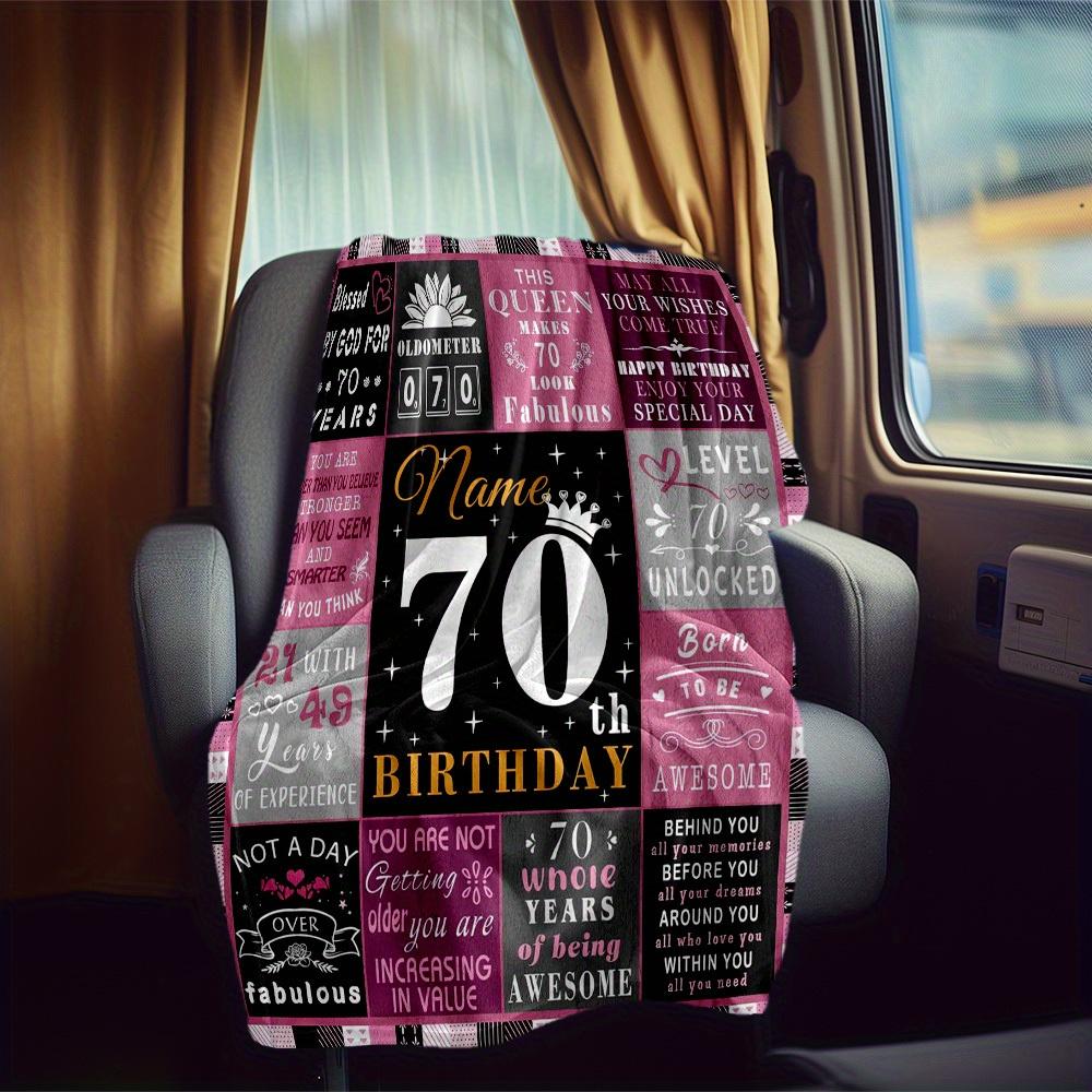 Birthday Queen 70Th Customize Your Name Rv Blanket Comfortable Soft And Lightweight Allseason Multipurpose Blanket Suitable For Travel Camping Picnic