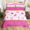 Pink Paisley Pattern Bedding Set,Cowgirl Duvet Cover For Kids Teens Boys Girls,Bohemian Comforter Cover With 2 Pillowcases 3Pcs